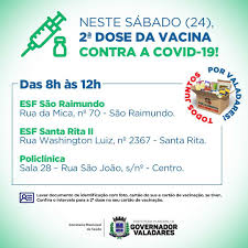 Tenha em mãos as seguintes informações para preencher a ficha de vacinação: Prefeitura Municipal De Governador Valadares Sabado De Vacinacao Da 2Âª Dose Contra A Covid 19