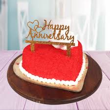 This recipe was just what i was looking for and i'm very happy with how the cake turned out… Send Heart Shape Red Velvet Cake With Happy Anniversary Topper Online Free Delivery Gift Jaipur