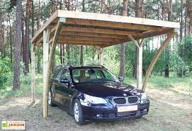Carport En Bois D Epicea Traite Et Fibre De Verre Lido 15 M Carport Bois Fibre De Verre Toit Plat