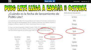 Los códigos gratis de free fire constan de 12 caracteres y pueden ser usados por tiempo limitado en la web oficial de recompensas del videojuego. Pubg Lite Llega A Espana 10 De Octubre Y Na Nueva Actualizacion Y Regalo 2 Skins Min 01 56 00 Youtube