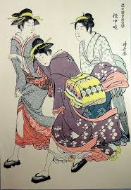 torii kiyonaga woodblock geisha in the wind japanese art prints japanese woodblock printing japanese prints