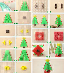 Basteln Buegelperlen 3d Weihnachtsbaum Anleitung Gruen Gelb Stern Basteln Bugelperlen Bugelperlen Vorlagen Eisenperlen