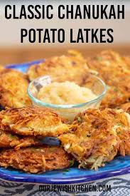 Classic Hannukah Potato Latkes Our Jewish Kitchen Recipe Potato Latkes Jewish Holiday Recipes Jewish Recipes
