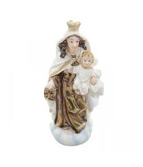 Nossa senhora do monte carmelo ou nossa senhora do carmo é o título dado à maria, mãe de jesus, em honra de sua função como padroeira da ordem dos carmelitas, assim como testemunha o cardeal piazza: Nossa Senhora Carmo Imagem Resina Aljb7303 Minas De Presentes