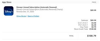 100$ itunes physical gift card +receipt. Step By Step The Cheapest Canadian Disney Subscription With Discounted Itunes Gift Cards Costco West Fan Blog