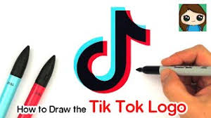 The logo of the media app tiktok features the letter d styled as a music note. How To Draw The Tik Tok Logo Youtube