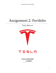 doc a report on tesla motors portfolio tesla motors