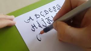 Kaligrafi Yazi Teknigi Ile Buyuk Harfler Calligraphy Letters Lettering Arabic Calligraphy