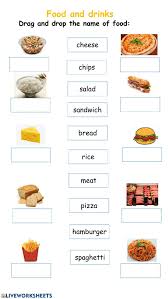 Food And Drinks Drag And Drop Interactive Worksheet In 2020 Food My Food Plate Homemade Sushi