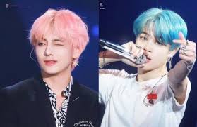 3 Fakta Menarik Warna Rambut Baru Jimin Dan V Bts Okezone Lifestyle