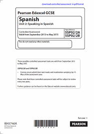 Edexcel Gcse Speaking Controlled Assesment Learn Spanish In Kensington South West London And Online