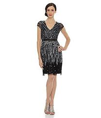 Adrianna Papell Beaded Dress Dillards Dresses Gatsby Party Dress Beaded Dress