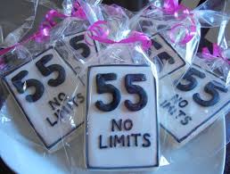 Birthday Party Ideas For Mom Speed Limit 55th Birthday Cookies 55th Birthday Party Ideas Birthday Surprise Party 55th Birthday