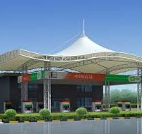 Petrol Pump Canopy - Oil and Gas Fuel Station Tensile Roof ...