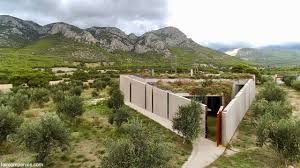 Pythagorean Home Amidst Olive Grove Offers Views Protection Youtube Building A House Earth Bag Homes Living Roofs