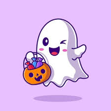 Display this adorable halloween decoration as a standalone or combine it with other airblown inflatables to create a custom scene. Premium Vector Cute Ghost And Pumpkin With Candies