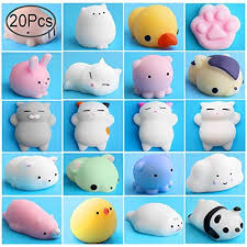 Outee Mini Squishies Kawaii Xmas Gift 20 Pcs Animal Squishies Mochi Squeeze Toys Soft Squishy Release Stress Ani Animal Squishies Kawaii Toys Squishies Kawaii