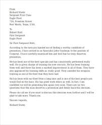 Free 7 Sample Military Recommendation Letter Samples Templates In Pdf Ms Word