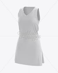 Download Netball Dress Hq Mockup Half Turned View In Apparel Mockups On Yellow Images Object Mockups