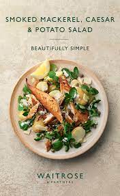 Smoked Mackerel Caesar Potato Salad Mackerel Recipes Food Waitrose Food