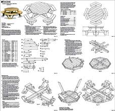 Traditional Octagon Picnic Table Plans Pattern Odf05 Picnic Table Woodworking Plans Picnic Table Plans Woodworking Plans Patterns