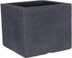 Pflanztopf Geli Kubus Kunststoff 50x50x39cm Anthrazit Blumenkasten Gross Blumentopf Blumentopf Wand