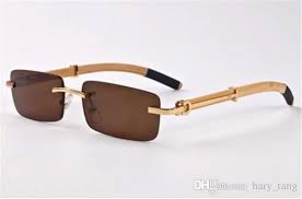 Classic Buffalo Wood Plain Mirror Glasses Fashion Rimless Rectangle Men Sunglasses Lunettes De So Mens Watches Leather Black Mens Dress Watches Mens Sunglasses