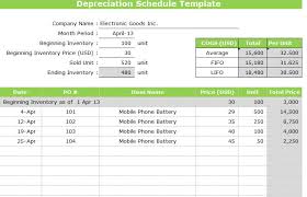Depreciation Schedule Template Excel Free Printable