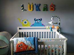 Monsters Inc Nursery For Lukas Handmade Letters Labor Of Love Disney Baby Rooms Monsters Inc Nursery Disney Baby Nurseries