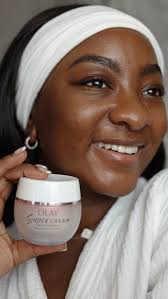 @Olay Super Cream gives me 5 benefits in 1 jar—hydrates, smooths,  brightens, firms, and protects with SPF ☀️., The lightweight texture melts  right in, leaving me with that fresh, dewy glow ✨., Buy now ...