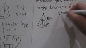 Rumus luas kerucut = luas alas+luas selimut. Cara Menghitung Volume Kerucut Dengan Beberapa Contoh Yang Mudah Difahami Youtube