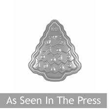 Christmas tree patterns 90 pcs 3x3 stickers wall decals peel & stick he149. Yuletide Non Stick Christmas Tree Cake Tin Dexam