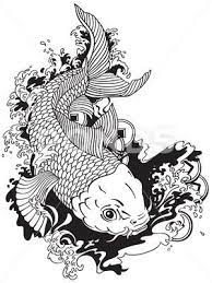 Japanese Carp Koi Black White Stock Illustration Ad Koi Carp Japanese Black Koi Fish Drawing Koi Dragon Tattoo Japanese Koi Fish Tattoo