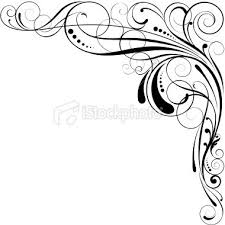 swirl floral corner design in black zip contain ai12cs2 jpeg and corner designs art corner vector art