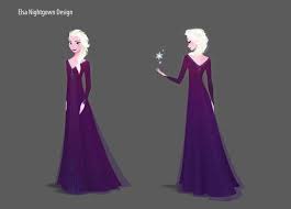 Frozen 2 Concept Art Of Elsa S Night Gown Frozen Disney Movie Disney Frozen Disney Princess Dresses