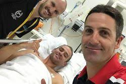 Will Davison back in training after crash injury