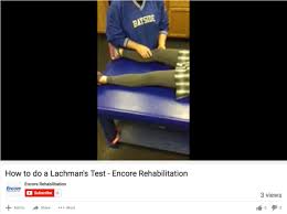 Image result for Lachman Test