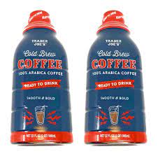 Amazon Com Trader Joes Cold Brew Coffee 100 Arabica Ready To Drink Pack Of 2 Bottles 32 Fl Oz Per Bottle Grocery Gourmet Food