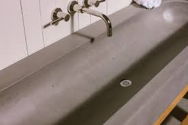 orb trough sink concrete wave design