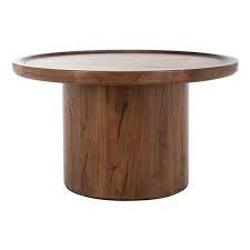 Millwood Pines Pedestal Coffee Table Reviews Wayfair In 2020 Round Wooden Coffee Table Coffee Table Wood Pedestal Coffee Table