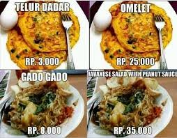 Check spelling or type a new query. Pakai Bahasa Inggris 10 Harga Makanan Ini Jadi Mahal