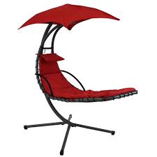 All that everyone need after a hectic schedule of a busy day is. Sunnydaze Outdoor Hanging Chaise Floating Lounge Chair With Canopy Umbrella And Stand Red Target