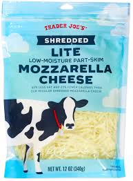 So much so that every trip i took to tj's for two weeks straight, i encountered an empty slot in the cheese section where the vegan shreds would normally be stocked. Shredded Lite Mozzarella Cheese