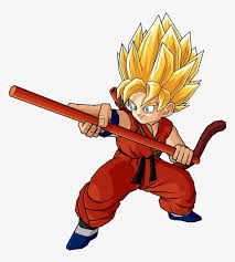 He is voiced by masako nozawa in the japanese version of the anime, by the late kirby morrow in the ocean english dub, and by sean schemmel in the funimation english dub. Super Saiyan Kid Goku Dragon Ball Kid Goku Ssj 800x1000 Png Download Pngkit