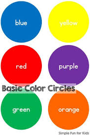 I needed color words for my classroom word wall. Basic Color Circles Simple Fun For Kids Teaching Toddlers Colors Color Activities For Toddlers Learning Colors