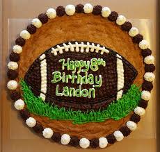 Happy Birthday Cookie Cake Ideas Football Cookie Cake Cookie Cake Birthday Football Cookies Cookie Cake