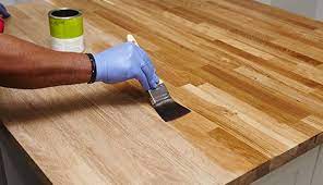 How To Apply Clear Hardwax Oil To Benchtops Bunnings Warehouse Nz Kitchen Benchtops Painting Bathroom Painting Bathroom Tiles