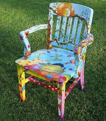 Hand Painted Chair By Sanneart On Etsy 800 00 Whimsical Furniture Whimsical Painted Furniture Hand Painted Chairs