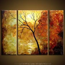 Create a small painting study to work out design challenges. Autumn Leaves Acrylic Painting By Lena Karpinsky Absolutearts Com