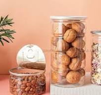 680ml Clear Pet Can with Easy Open End for Snacks Food Nuts